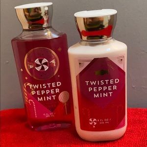 Twisted Peppermint lotion and shower gel.